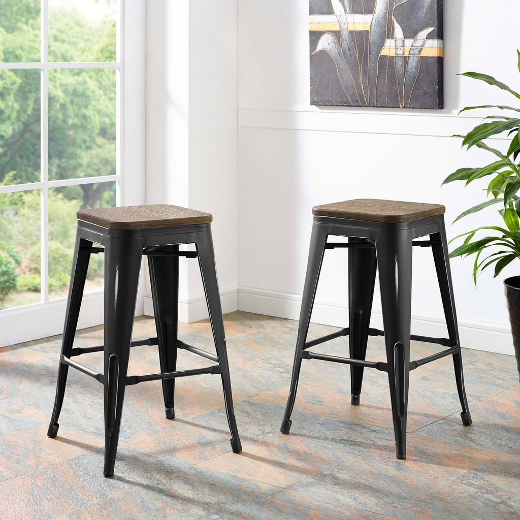 Brown Promenade Counter Stool Set of 2 Y405