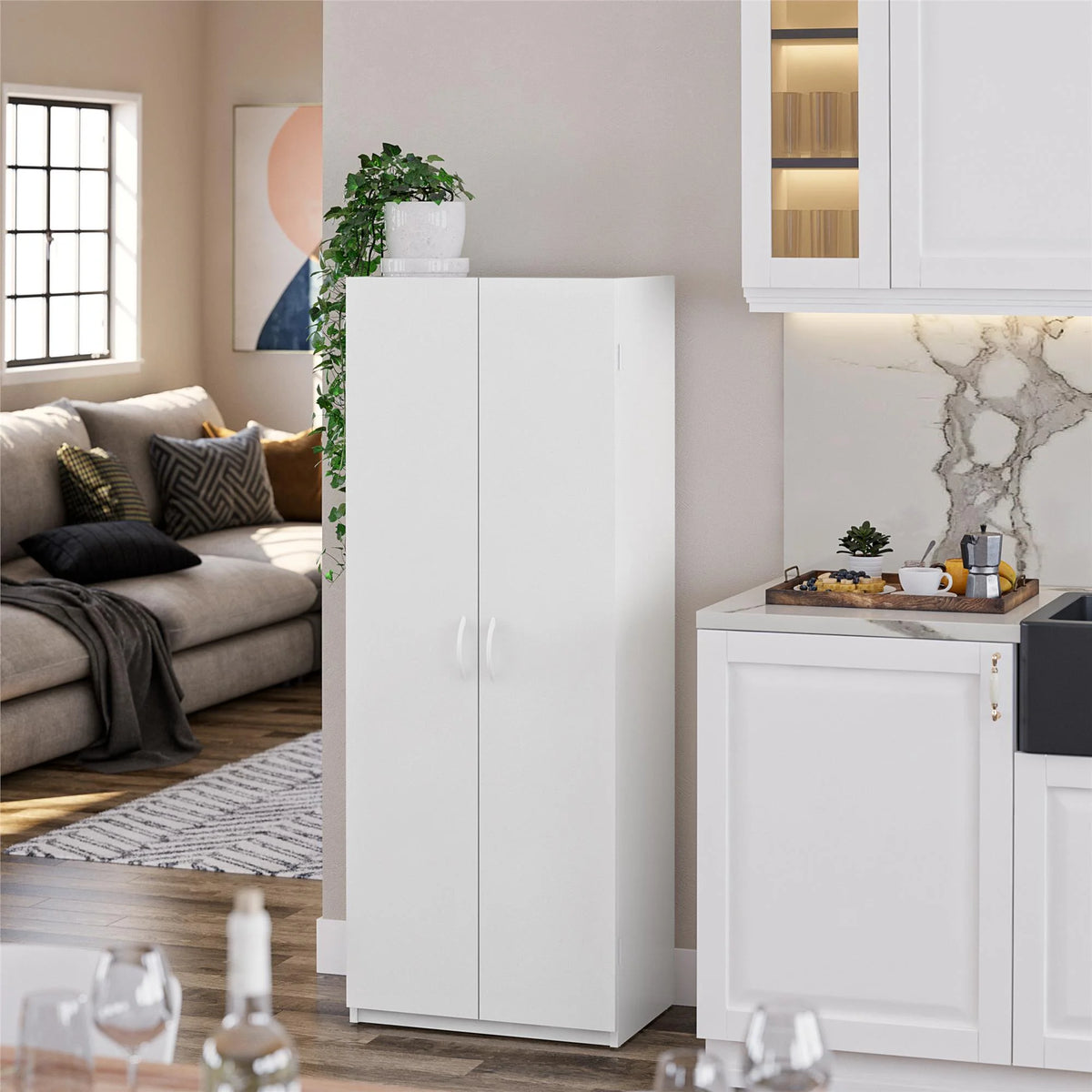 White 2 Door Storage Cabinet C388908