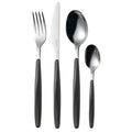 Black 24 Pieces Cutlery Set J2225