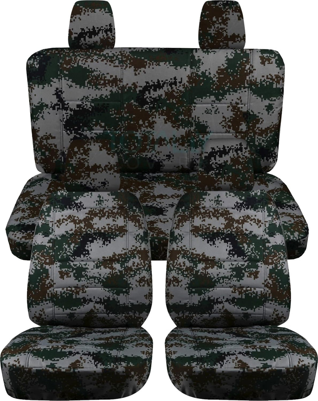 Camouflage Seat Covers Full Set Front & Rear P596