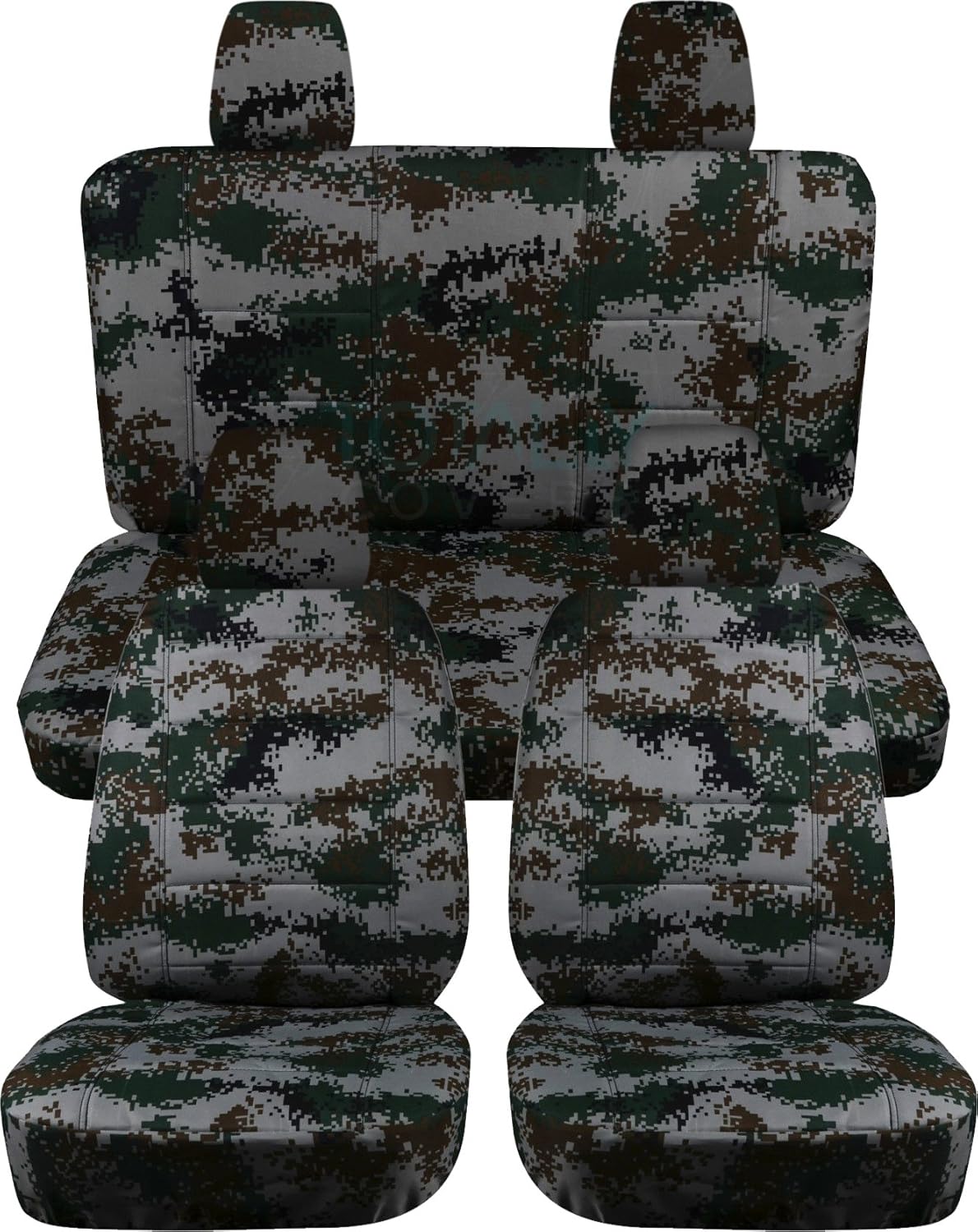 Camouflage Seat Covers Full Set Front & Rear P596