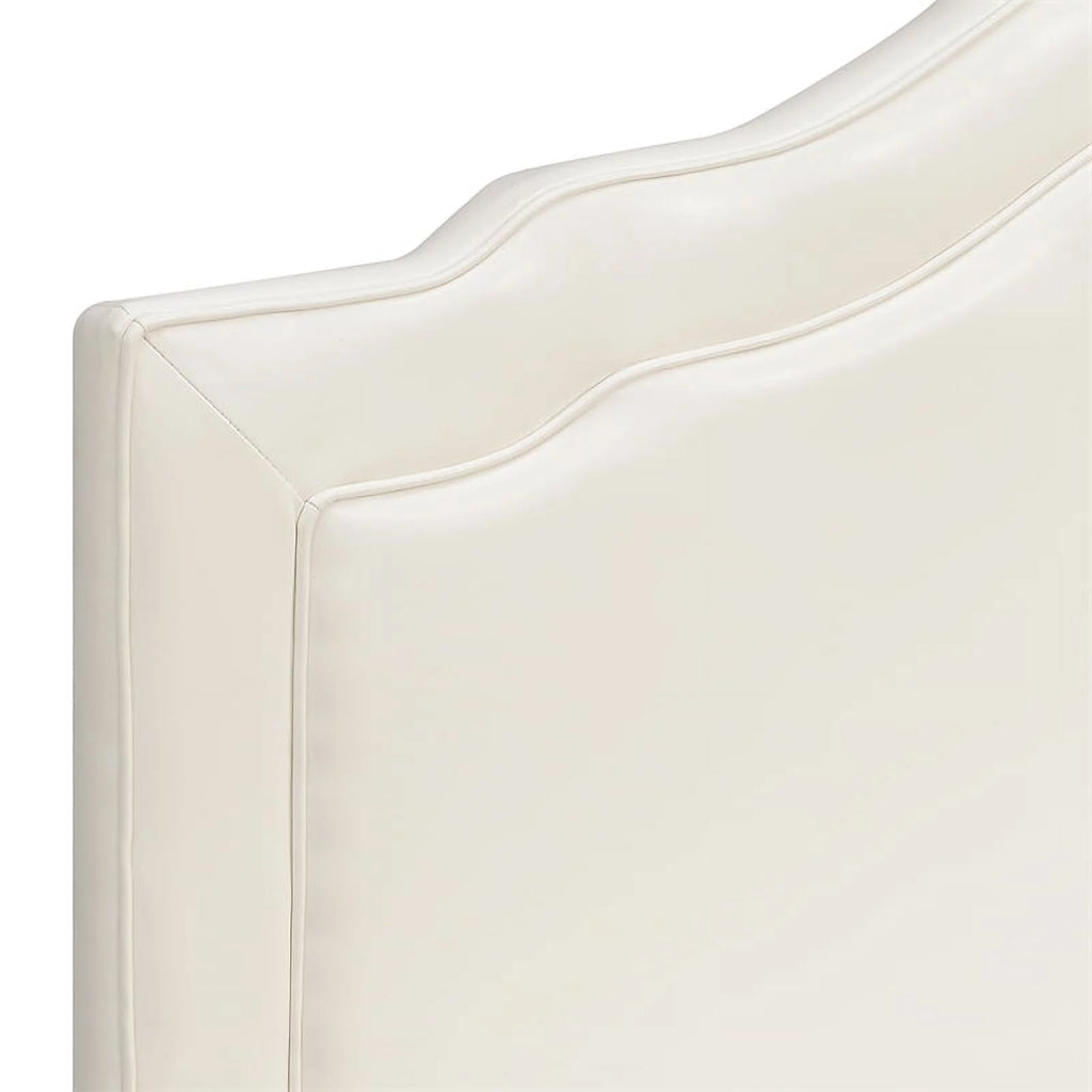Cream Faux Leather Queen Headboard X75232