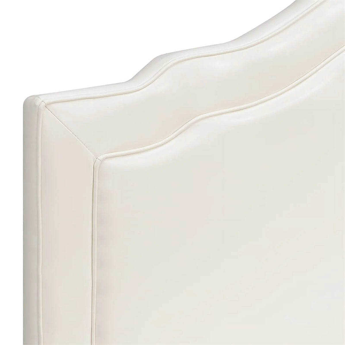 Cream Faux Leather Queen Headboard X75232