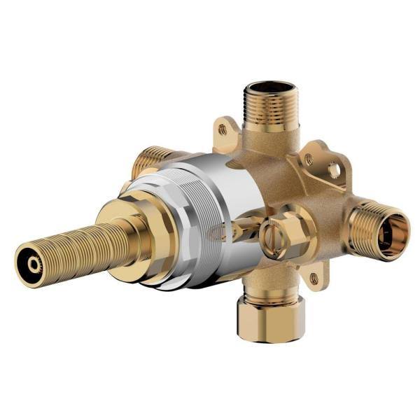 Single Handle 3-Spray Tub and Shower Faucet with Rough-In Valve in Brushed N X2337