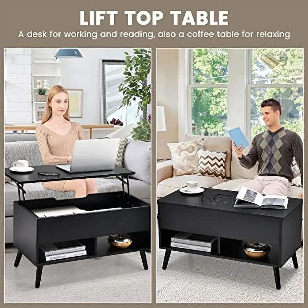 Lift Top Coffee Table with Hidden Compartment U3227