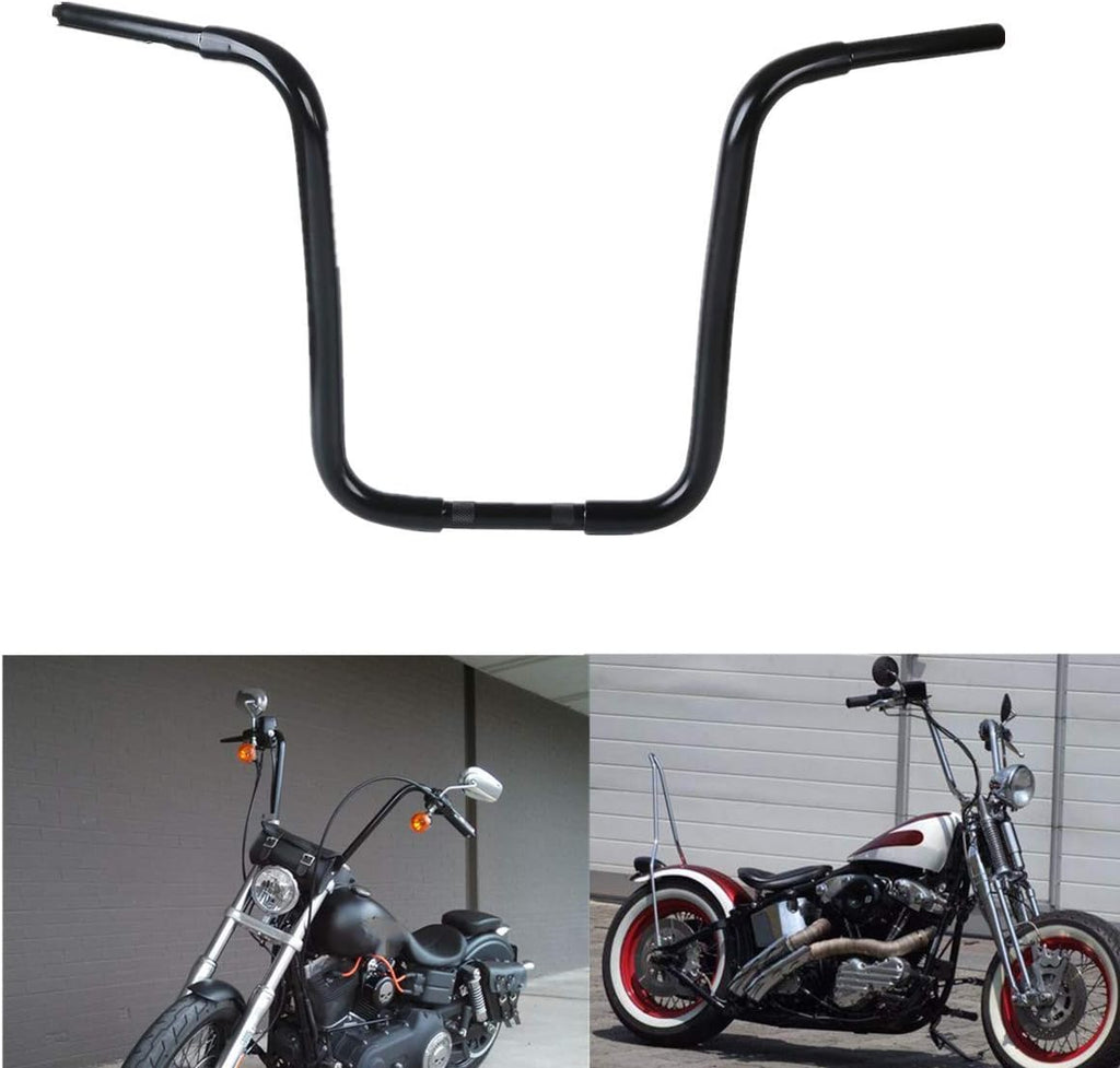 Black 18" Rise Ape Hanger Handlebar 1-1/4" FAT B35866