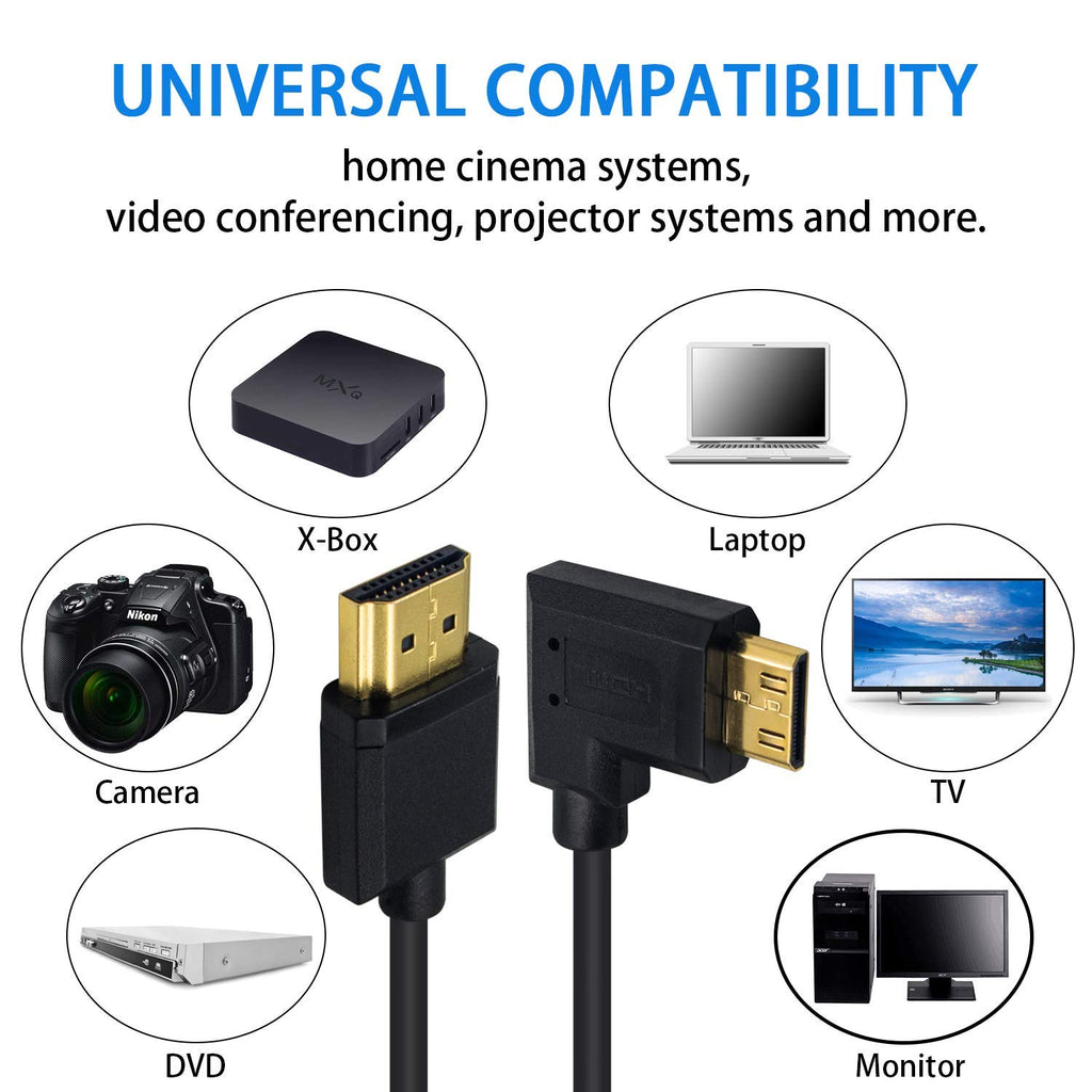 Mini HDMI to HDMI Coiled Cable 4K 1080p 3D 2.5M K469880