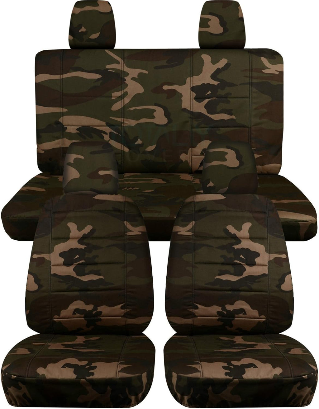 Camouflage Seat Covers Full Set Front & Rear P596