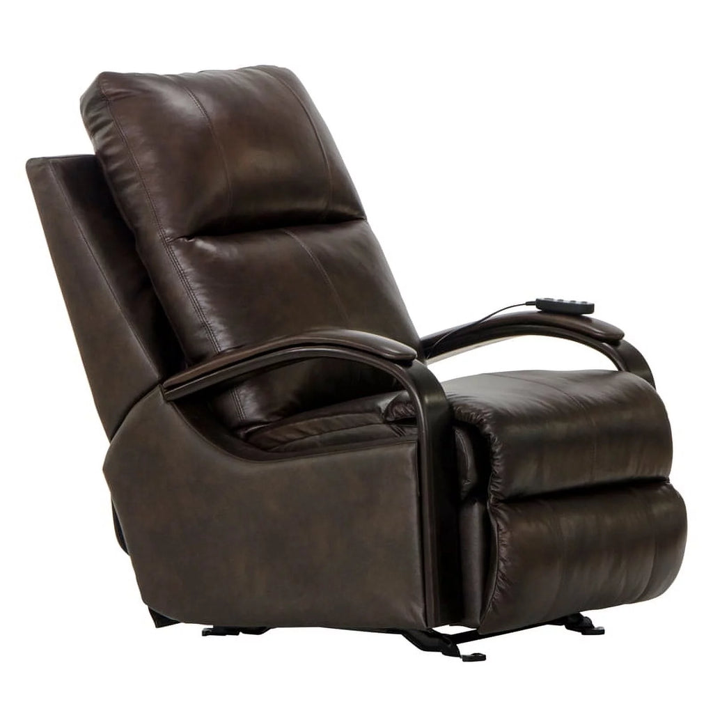 Brown Top Grain Italian Leather Power Recliner Q4084