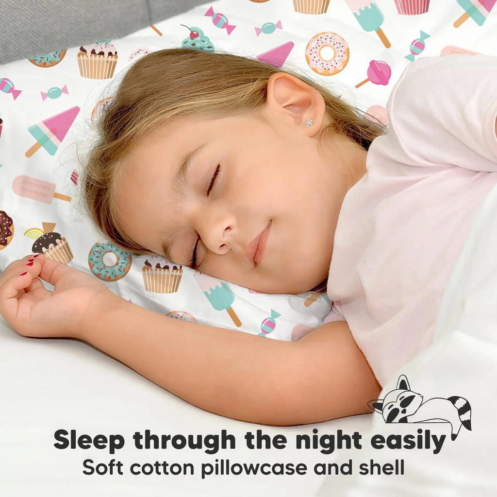 Toddler Pillow with Pillowcase, 13X18 Kids Travel Pillows A498449
