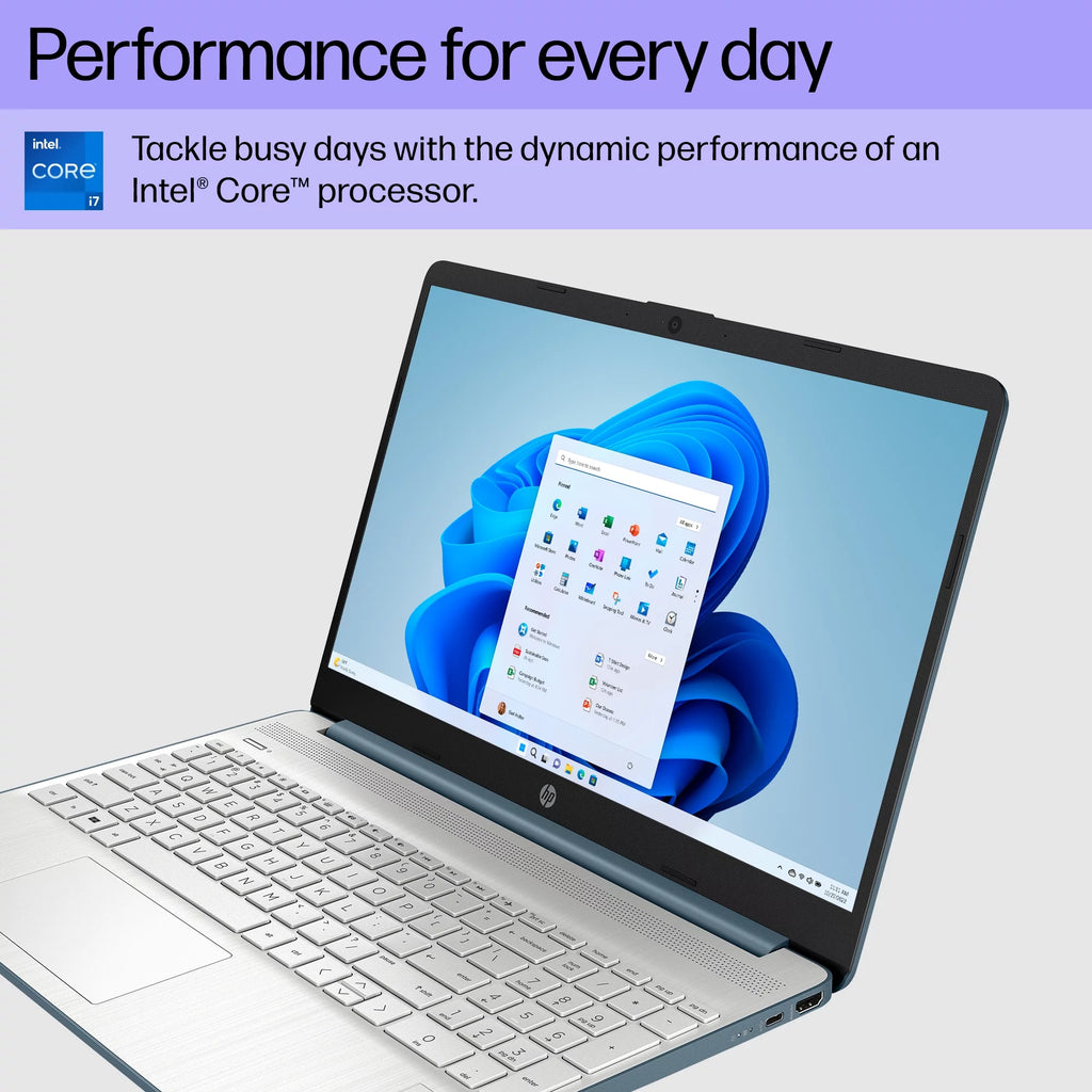 15.6" FHD Laptop, Intel Core i7-1165G7, 16GB RAM, 512GB SSD, Spruce Blue, Windows 11 Home J21853