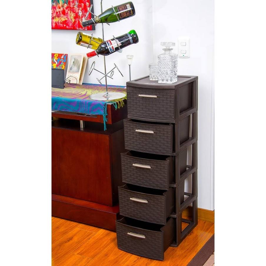 5-Drawer Storage Cabinet Taupe K396