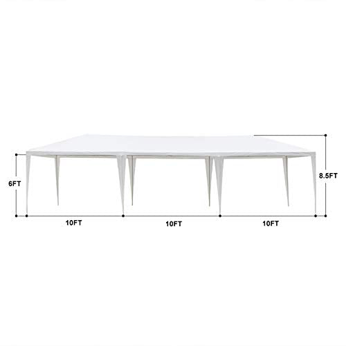 10 x 30FT White Heavy Duty Waterproof Party Tent T81586