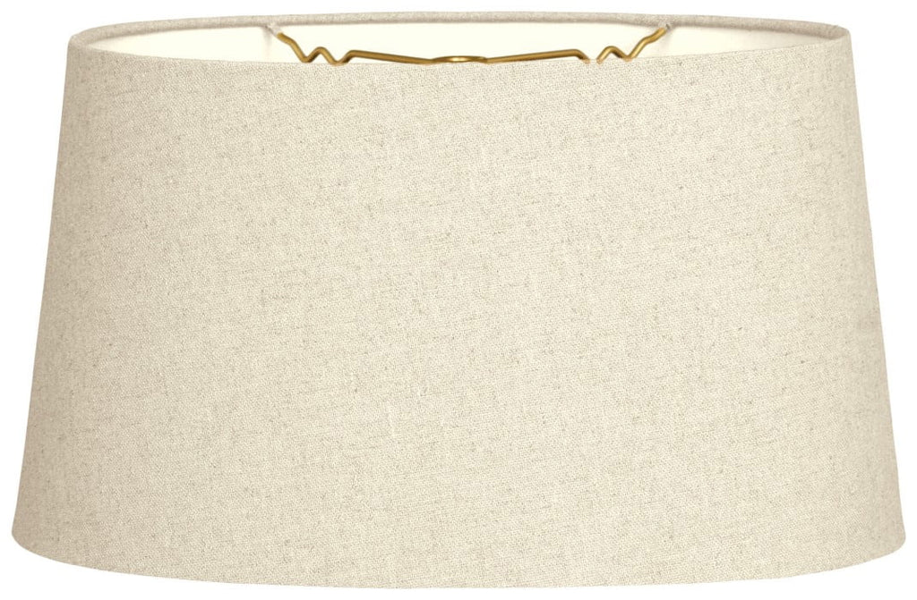10" Shallow Oval Hardback Linen Beige Lamp Shade V762723