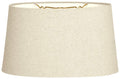 10" Shallow Oval Hardback Linen Beige Lamp Shade V762723
