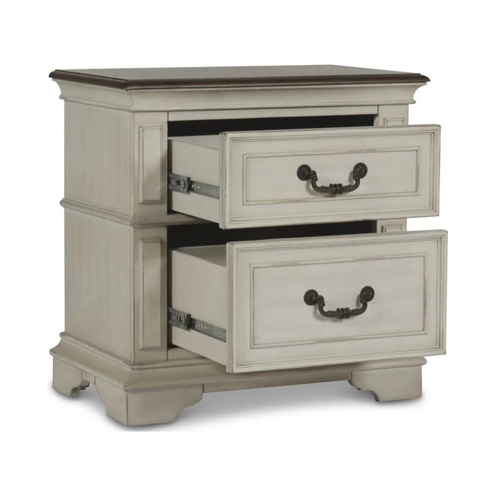 Antique White Solid Wood Frame Nightstand O772206