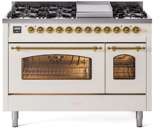 Antique White Dual Fuel Natural Gas Range R391