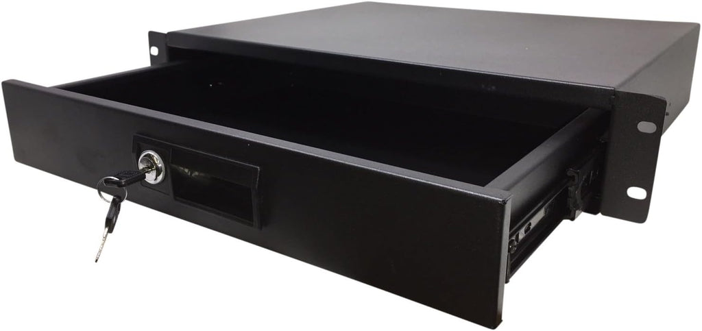 19 Rack Mount DJ Locking Lockable Deep Drawer 1U G664477