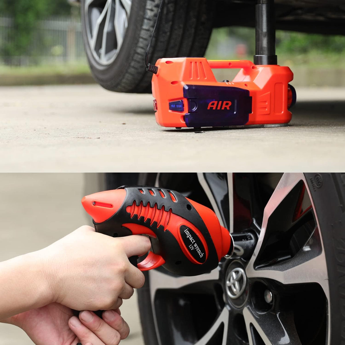 Electric Hydraulic 5 Ton Car Floor Jack with Impact Wrench R493038