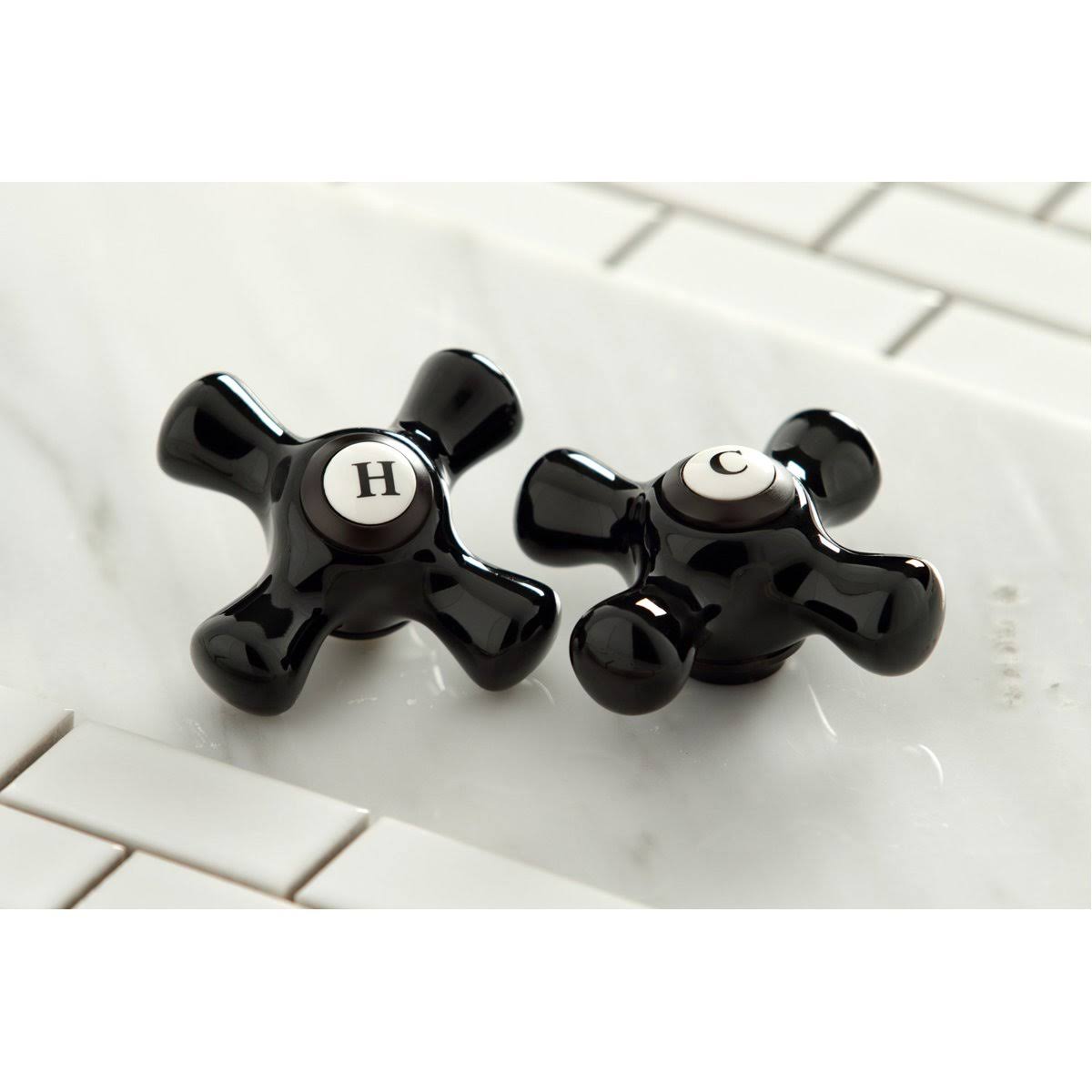 Polished Chrome Basin Tap Faucet with Cross Handle D8179