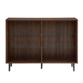 4-Shelf Metal and Tempered Glass Bookcase U49130