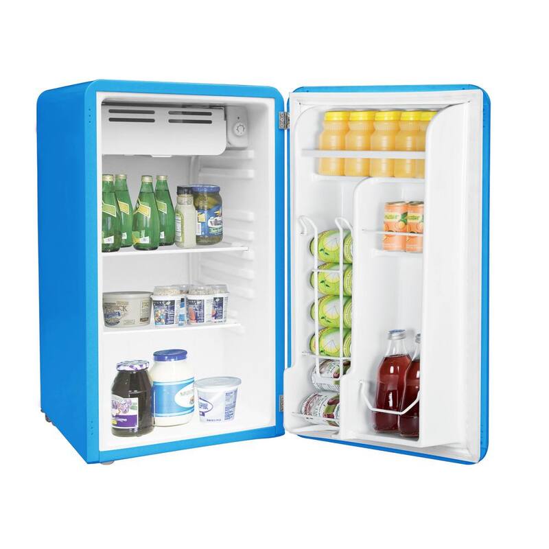 Blue 3.2 cu. ft. Mini Fridge with Freezer U88075
