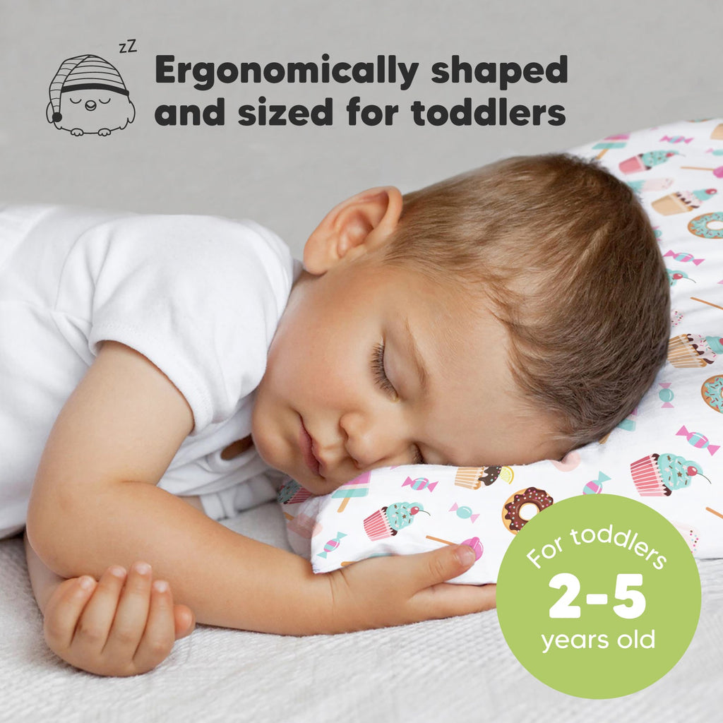 Toddler Pillow with Pillowcase, 13X18 Kids Travel Pillows A498449
