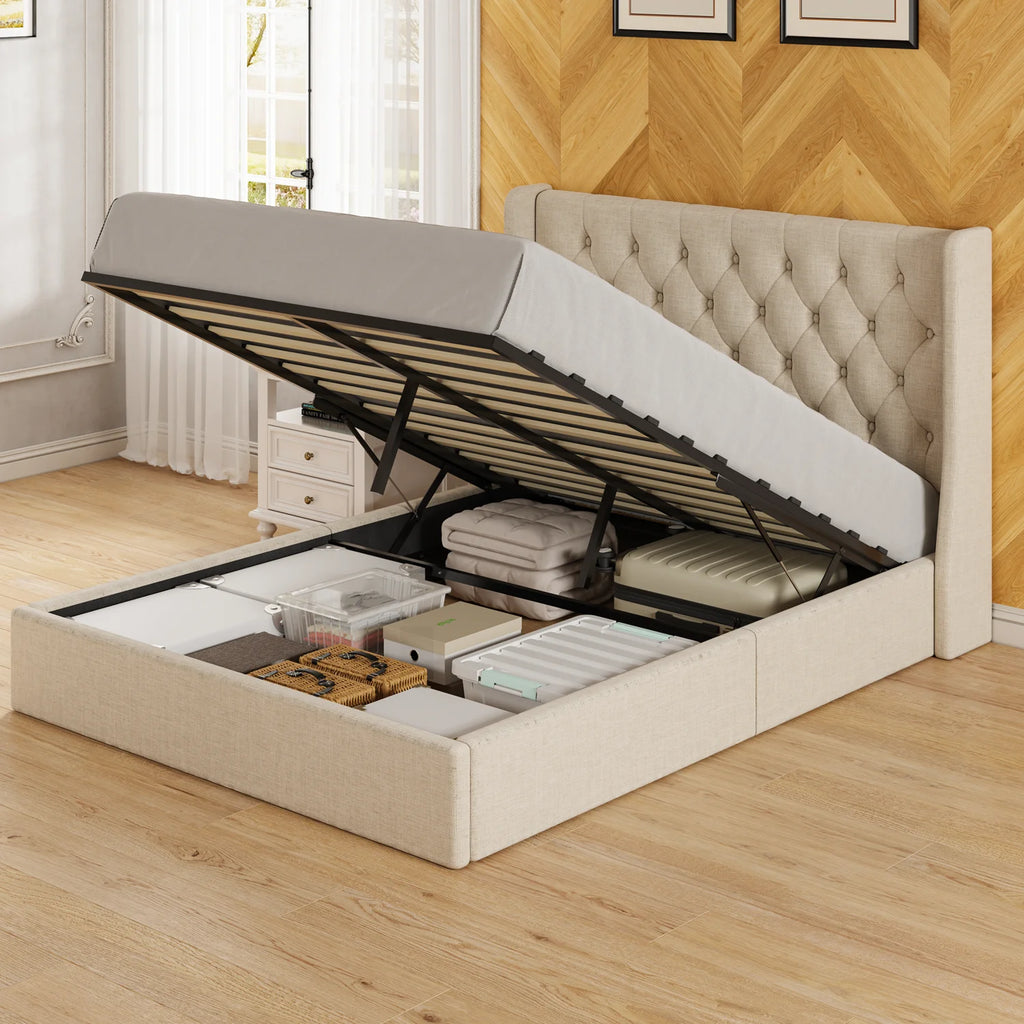 Queen Size Lift Up Storage Bed Frame G981