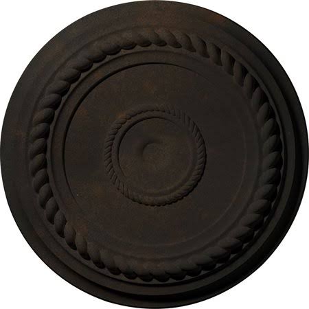 19 5/8x22OD x 1 1/2x22P Rope Ceiling Medallion, Hand-Painted Rust X503789