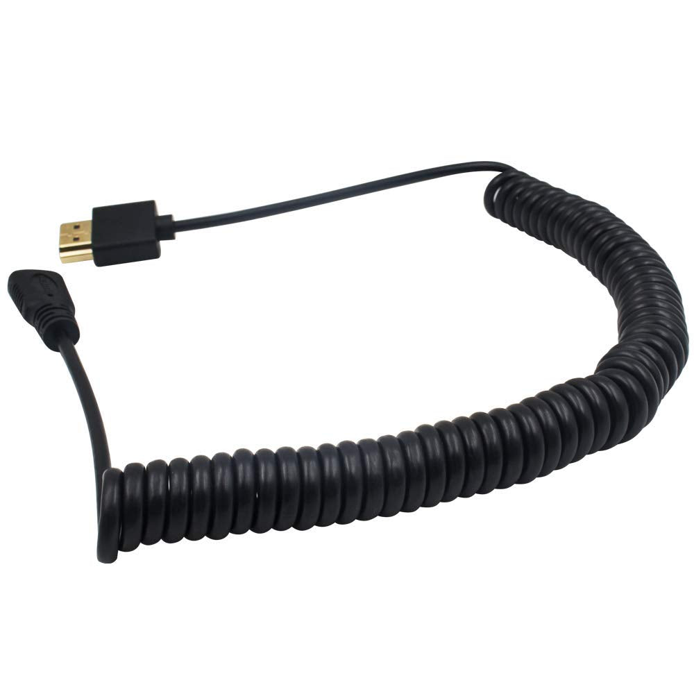 Mini HDMI to HDMI Coiled Cable 4K 1080p 3D 2.5M K469880
