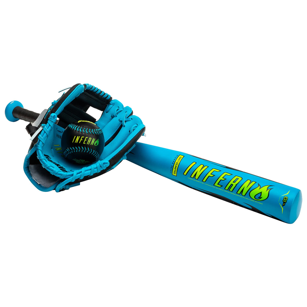 Baseball Teeball Set - Bat, Glove & Ball Set Z21678