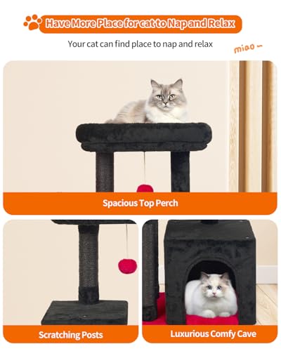 Grey Cat Tree with Scratching Posts A582776