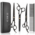 7 Inch Dog Grooming Scissors Kit with Curved Scissors N1477