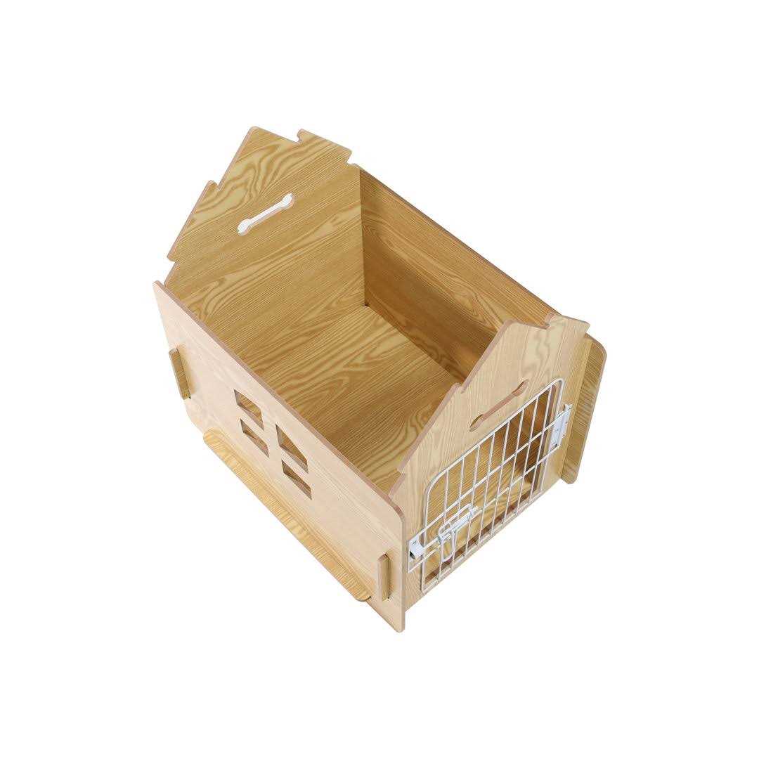 Wooden Pet House with Roof and Lockable Door H4349