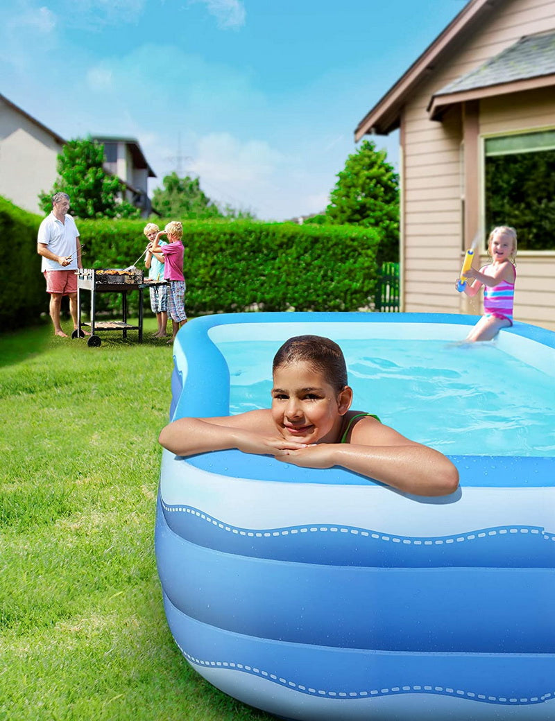 Inflatable Rectangular Swimming Pool 118" x 72" x 22" O348457