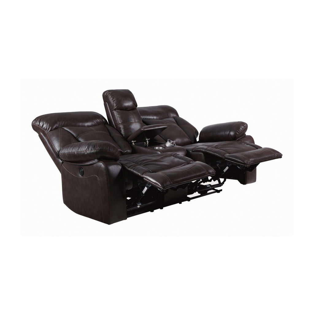 Dark Brown Motion Loveseat M2084