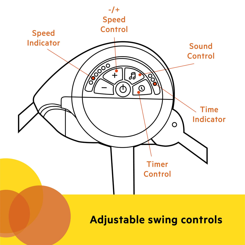Portable Compact Baby Swing with Toys M7182