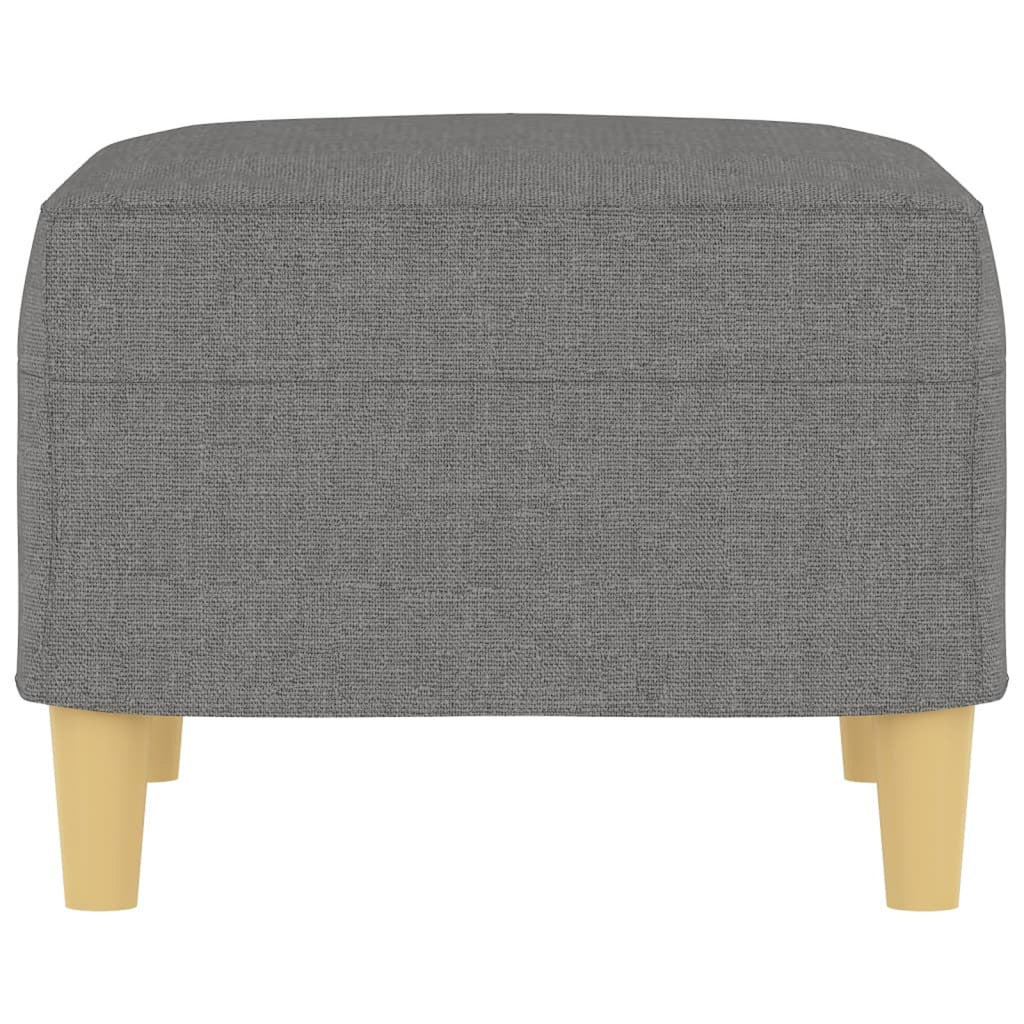 Fabric Padded Ottoman with Wood Legs Stool Y490107