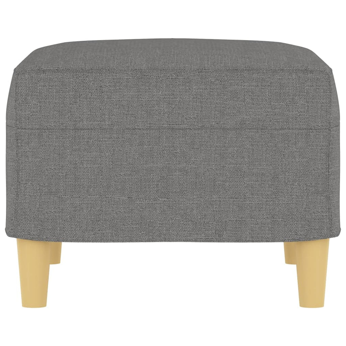 Fabric Padded Ottoman with Wood Legs Stool Y490107