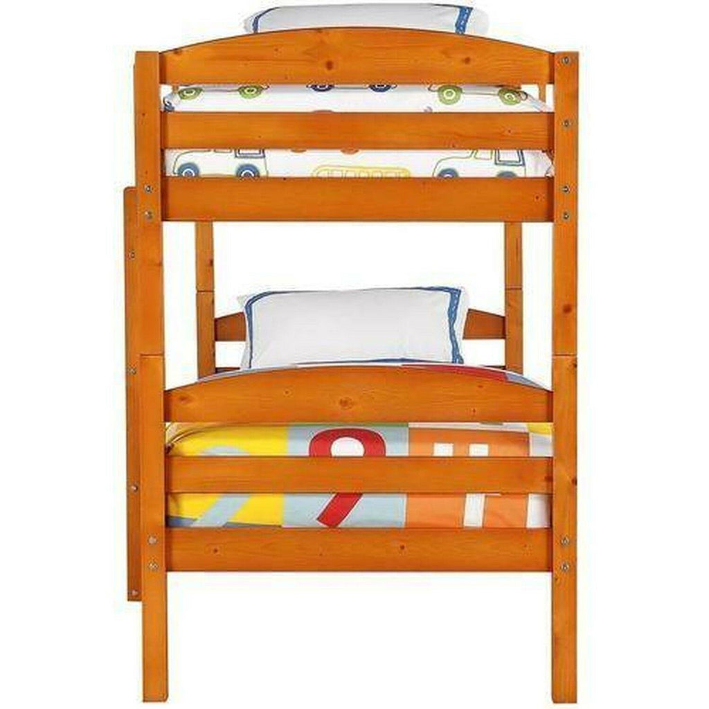 Pine Wood Twin-over-Twin Bunk Bed E9584
