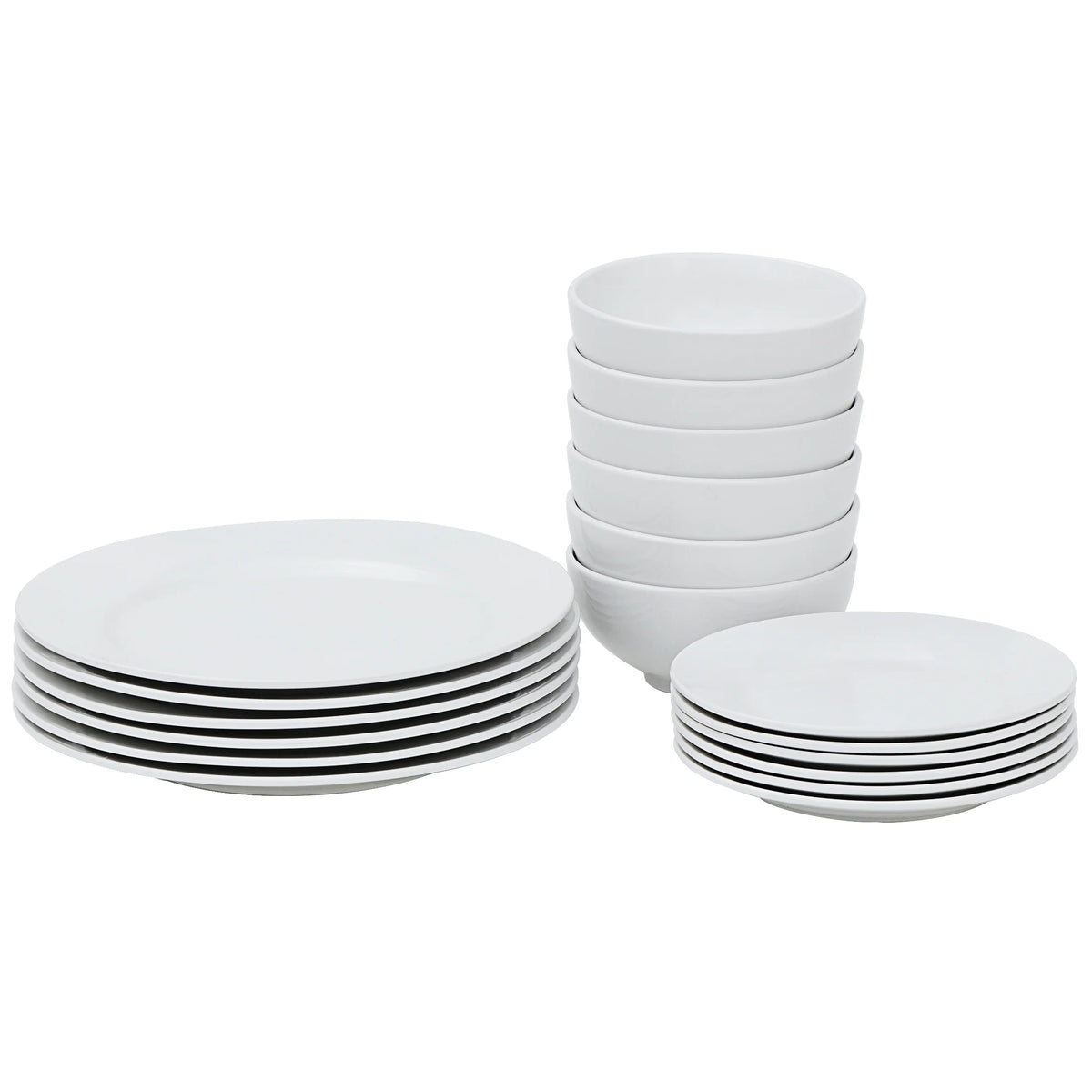 White 18 Pc Dinnerware Set for 6 R936