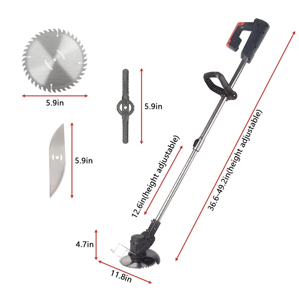Cordless Electric Weed Eater Lawn Edger Grass String Trimmer E232053