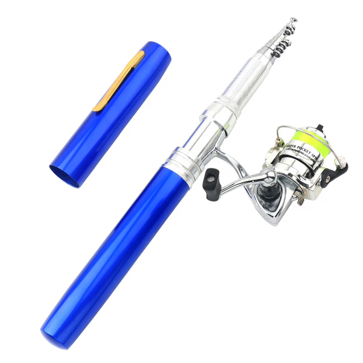 Portable Pen Shape Fishing Rod with Interchangeable Spinning Reel L2466
