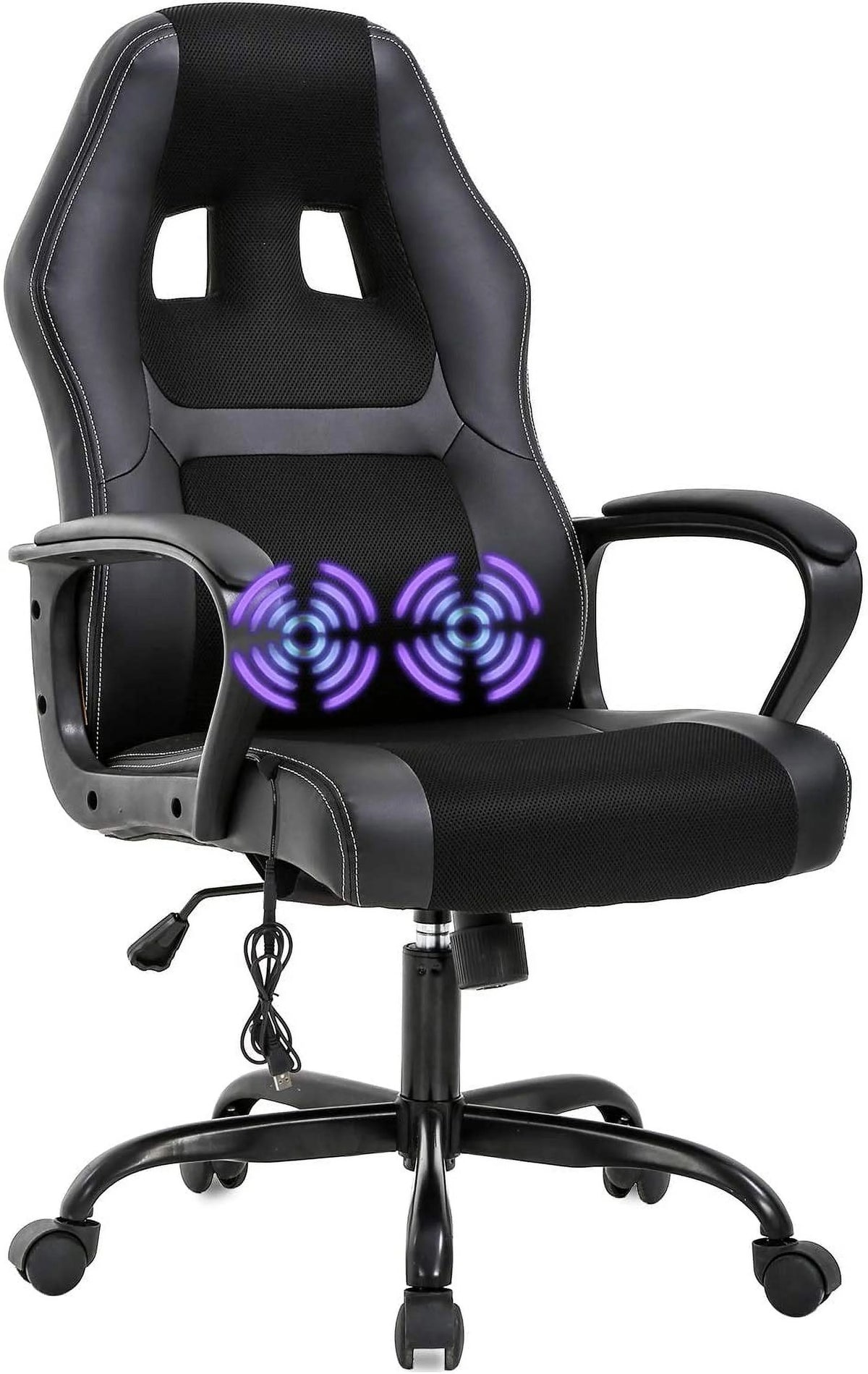 Black Executive Chair with Lumbar Support G554