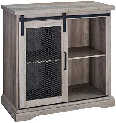 Gray Wood Storage Cabinet D30238