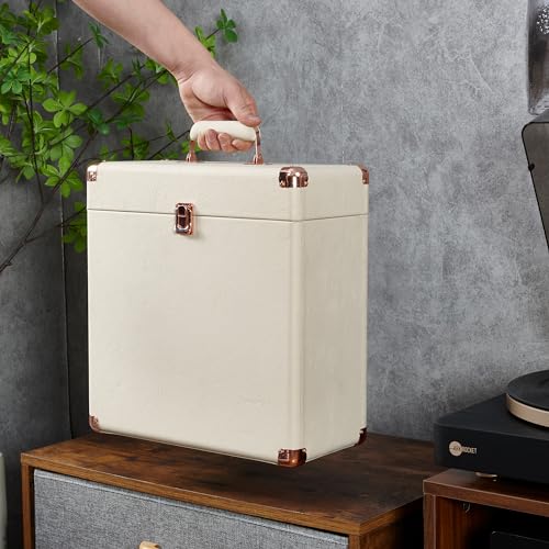 Vinyl Record Storage and Carrying Case, Holds 30 Albums D964929