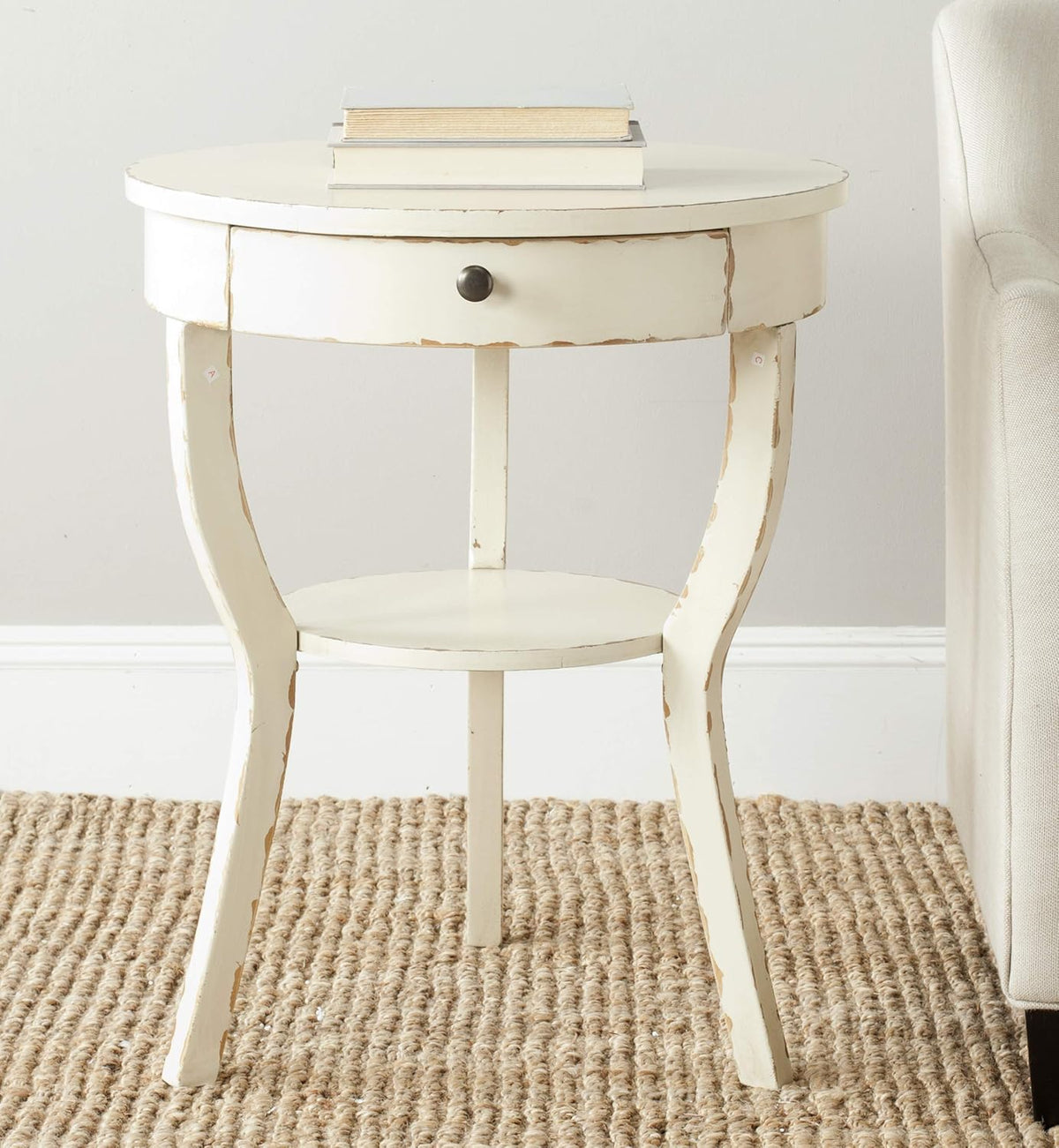 French Grey End Table P517