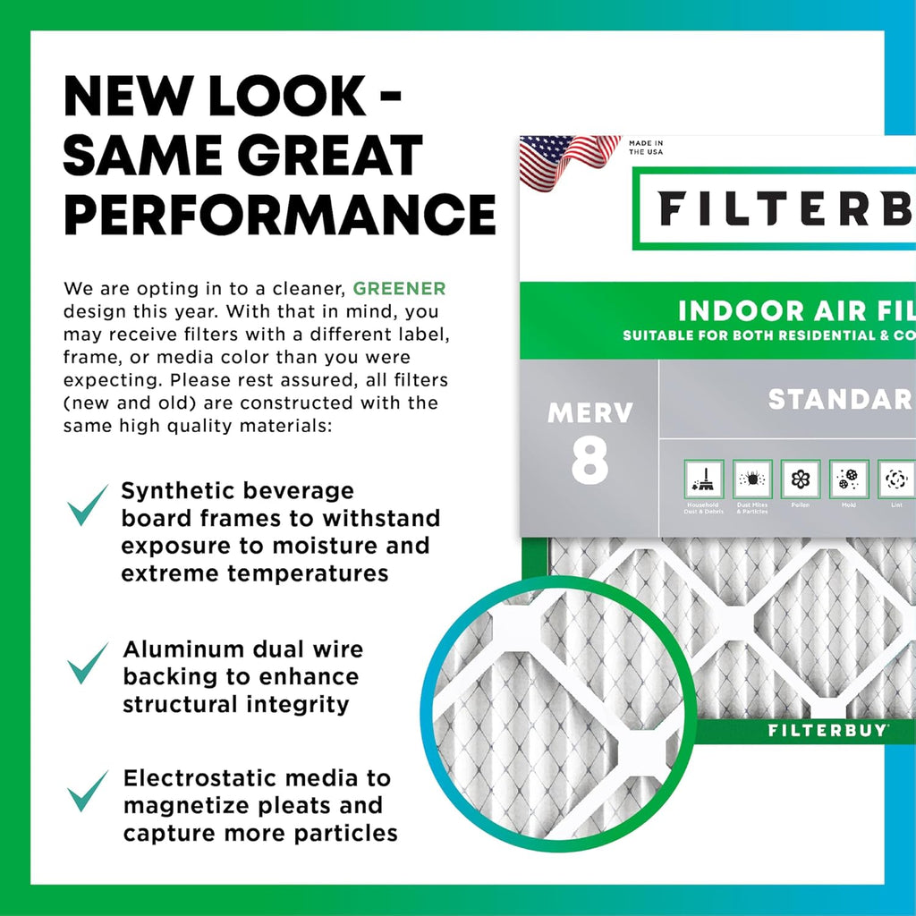 19x21.5x1 MERV 8 Pleated Air Filter (4-Pack) T45555