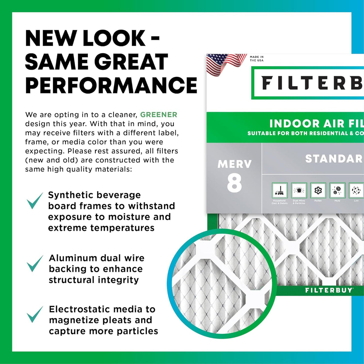 19x21.5x1 MERV 8 Pleated Air Filter (4-Pack) T45555