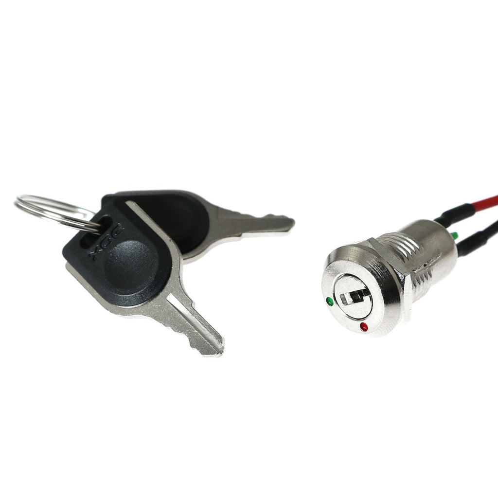 2PCS Metal Key Lock 12mm Pre Wired Rotary Self Locking Double Belt Line Two Gear V5363